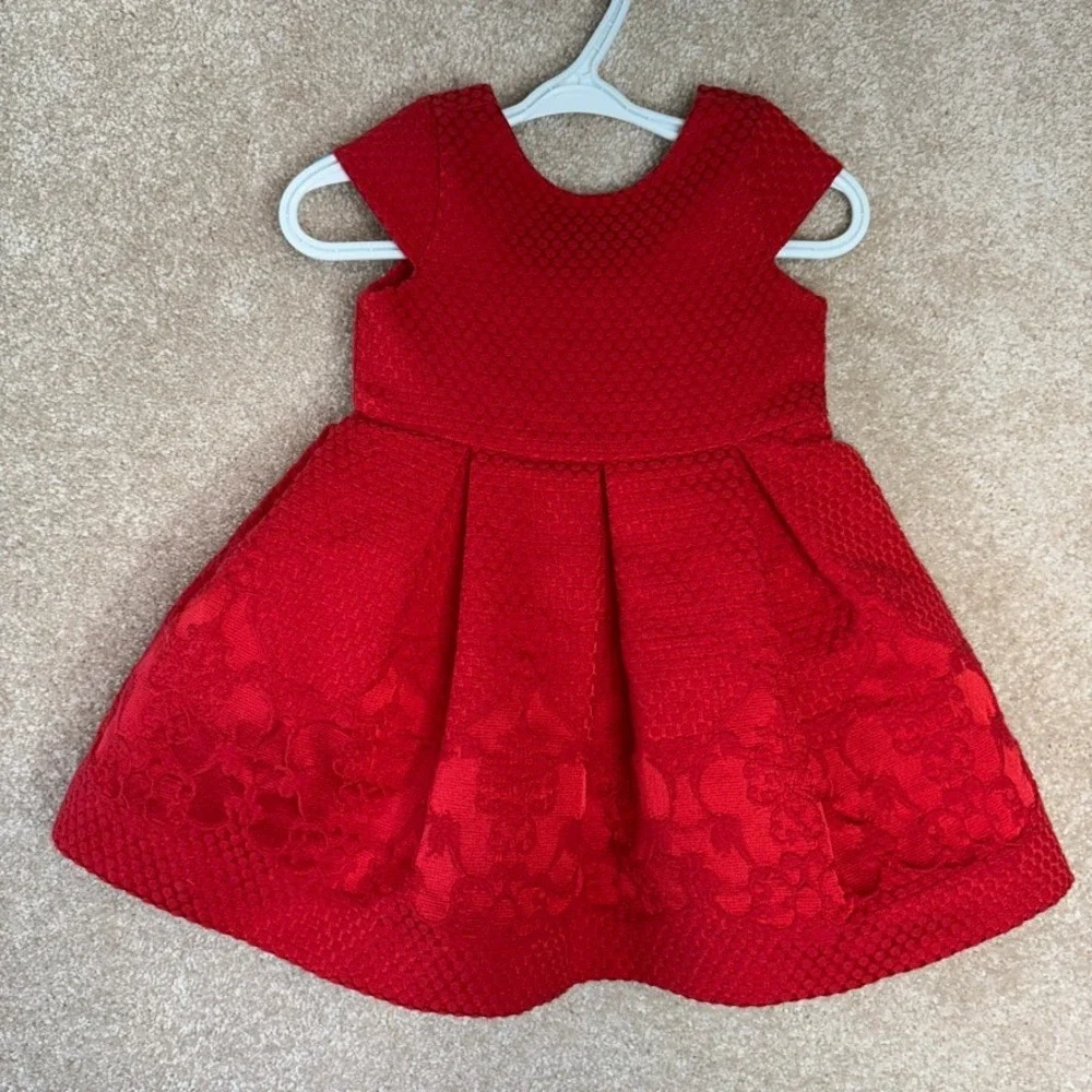 Janie‎ and Jack Red Christmas Dress Baby Size 6-12 Months 6M 12M Holiday Tulle